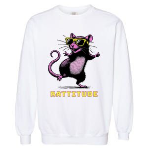 Funny Rat Meme Rattitude Rat Sunglasses Dancing Garment-Dyed Sweatshirt