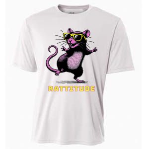 Funny Rat Meme Rattitude Rat Sunglasses Dancing Cooling Performance Crew T-Shirt