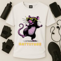 Funny Rat Meme Rattitude Rat Sunglasses Dancing Cooling Performance Crew T-Shirt