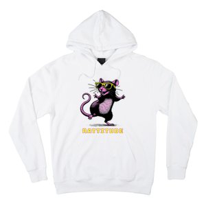 Funny Rat Meme Rattitude Rat Sunglasses Dancing Hoodie