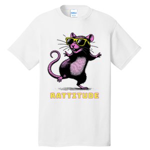 Funny Rat Meme Rattitude Rat Sunglasses Dancing Tall T-Shirt