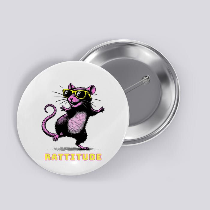 Funny Rat Meme Rattitude Rat Sunglasses Dancing Button