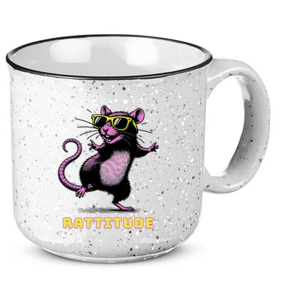 Funny Rat Meme Rattitude Rat Sunglasses Dancing 15oz Campfire Ceramic Mug