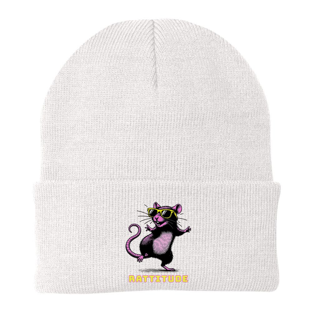 Funny Rat Meme Rattitude Rat Sunglasses Dancing Beanie