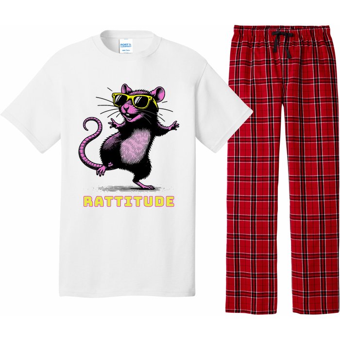 Funny Rat Meme Rattitude Rat Sunglasses Dancing Pajama Set