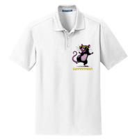 Funny Rat Meme Rattitude Rat Sunglasses Dancing Dry Zone Grid Polo