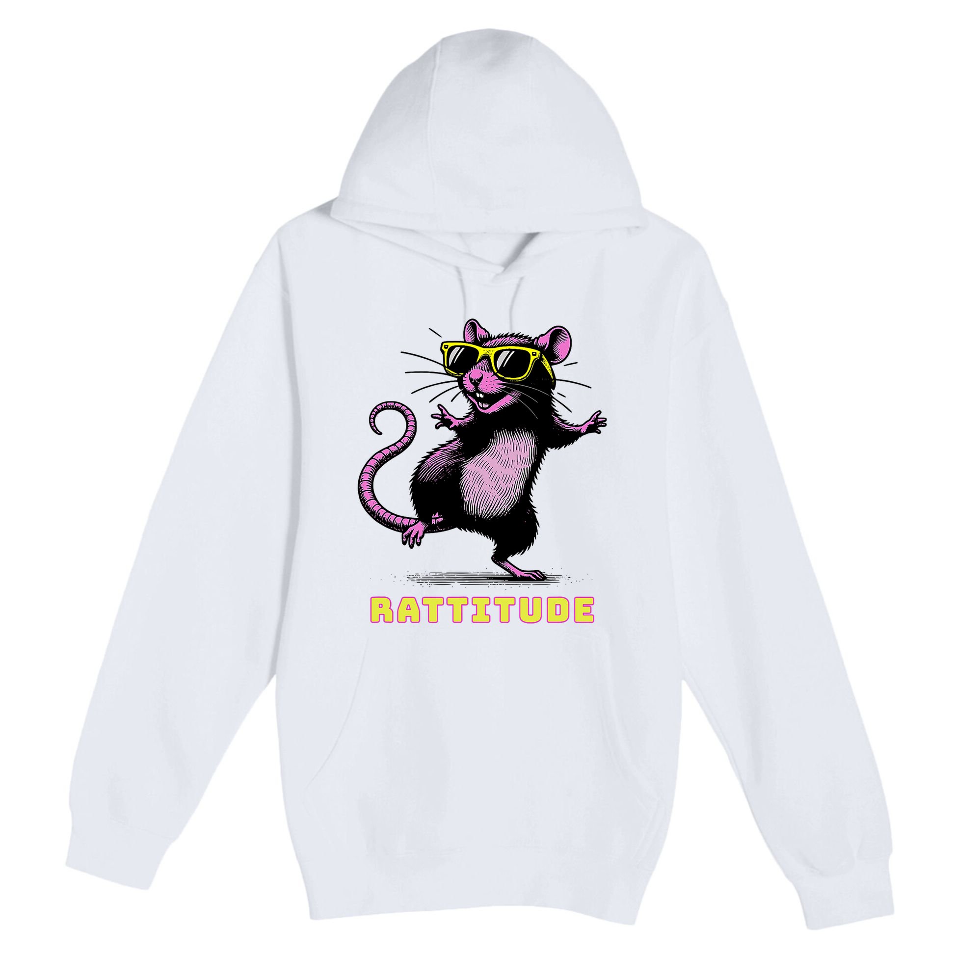 Funny Rat Meme Rattitude Rat Sunglasses Dancing Premium Pullover Hoodie