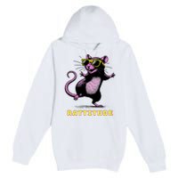 Funny Rat Meme Rattitude Rat Sunglasses Dancing Premium Pullover Hoodie