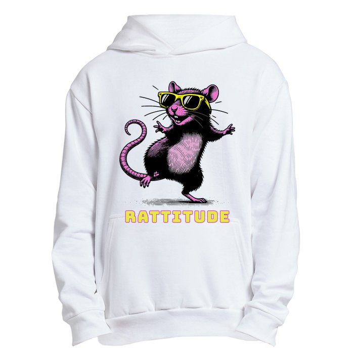 Funny Rat Meme Rattitude Rat Sunglasses Dancing Urban Pullover Hoodie