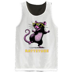 Funny Rat Meme Rattitude Rat Sunglasses Dancing Mesh Reversible Basketball Jersey Tank