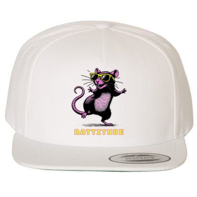 Funny Rat Meme Rattitude Rat Sunglasses Dancing Wool Snapback Cap