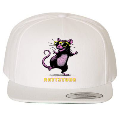 Funny Rat Meme Rattitude Rat Sunglasses Dancing Wool Snapback Cap