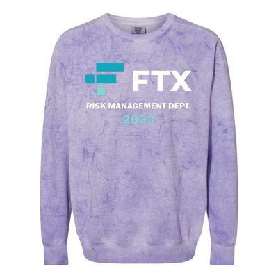 FTX Risk Management Dept 2023 Trading Trader Funny Gift Colorblast Crewneck Sweatshirt