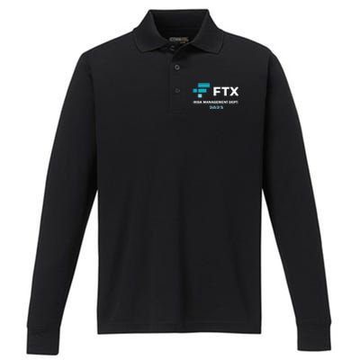 FTX Risk Management Dept 2023 Trading Trader Funny Gift Performance Long Sleeve Polo