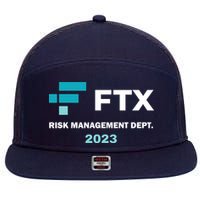 FTX Risk Management Dept 2023 Trading Trader Funny Gift 7 Panel Mesh Trucker Snapback Hat