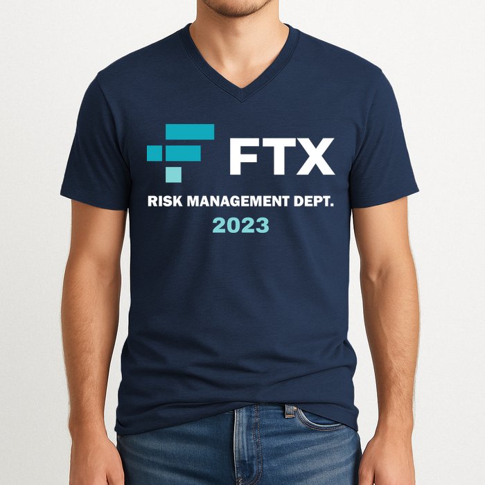 FTX Risk Management Dept 2023 Trading Trader Funny Gift V-Neck T-Shirt