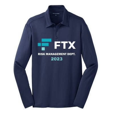 FTX Risk Management Dept 2023 Trading Trader Funny Gift Silk Touch Performance Long Sleeve Polo