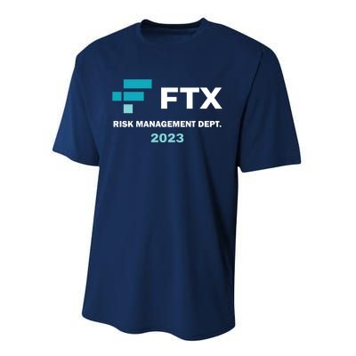 FTX Risk Management Dept 2023 Trading Trader Funny Gift Performance Sprint T-Shirt