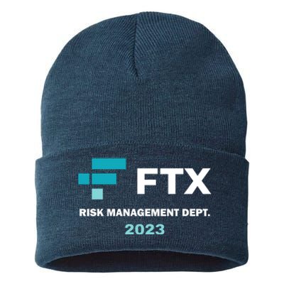 FTX Risk Management Dept 2023 Trading Trader Funny Gift Sustainable Knit Beanie