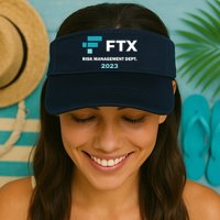 FTX Risk Management Dept 2023 Trading Trader Funny Gift Valucap Bio-Washed Visor