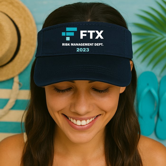FTX Risk Management Dept 2023 Trading Trader Funny Gift Valucap Bio-Washed Visor