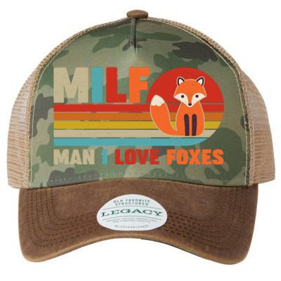 Funny Retro MILF Man I Love Foxes Legacy Tie Dye Trucker Hat