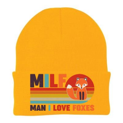 Funny Retro MILF Man I Love Foxes Knit Cap Winter Beanie