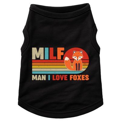 Funny Retro MILF Man I Love Foxes Doggie Tank