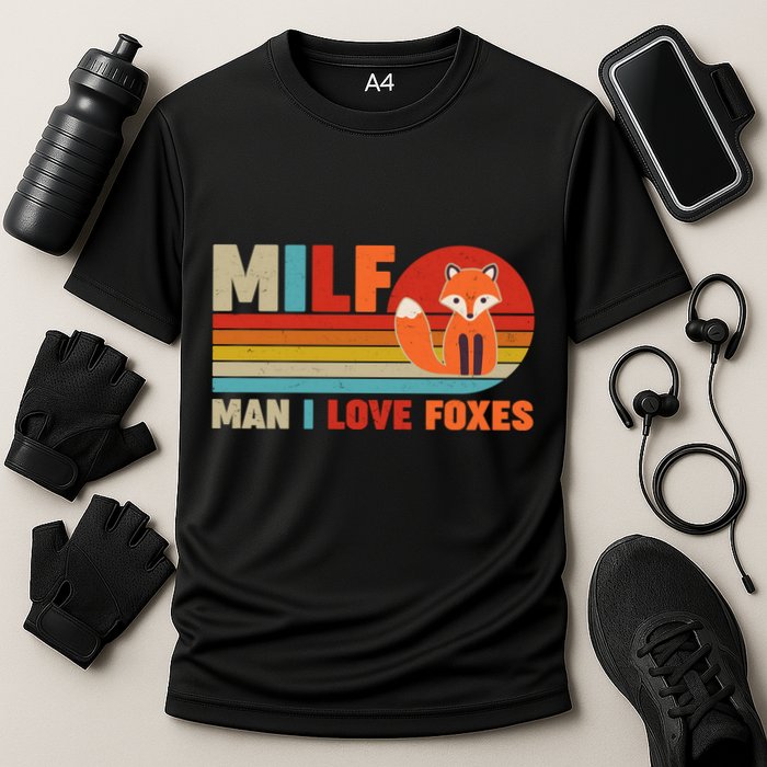 Funny Retro MILF Man I Love Foxes Cooling Performance Crew T-Shirt
