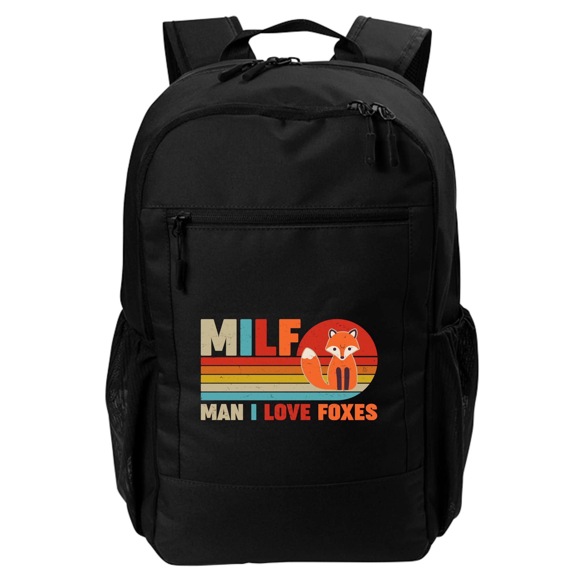 Funny Retro MILF Man I Love Foxes Backpack