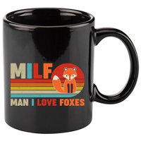 Funny Retro MILF Man I Love Foxes 11oz C Handle Ceramic Mug