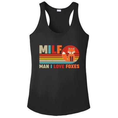 Funny Retro MILF Man I Love Foxes Ladies PosiCharge Competitor Racerback Tank