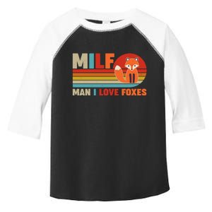 Funny Retro MILF Man I Love Foxes Toddler Fine Jersey T-Shirt