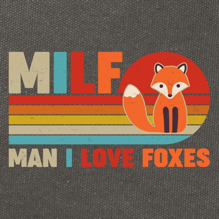Funny Retro MILF Man I Love Foxes Cotton Canvas Backpack