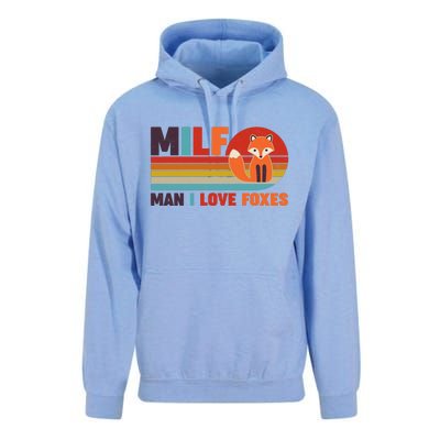 Funny Retro MILF Man I Love Foxes Unisex Surf Hoodie