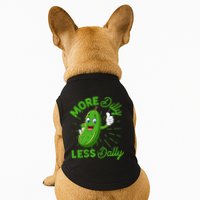 Funny Retro More Dilly Less Dally Pickle Doggie Tank