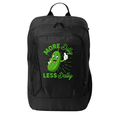 Funny Retro More Dilly Less Dally Pickle City Backpack
