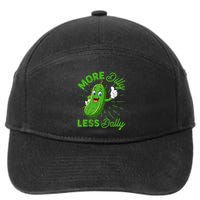 Funny Retro More Dilly Less Dally Pickle 7-Panel Snapback Hat
