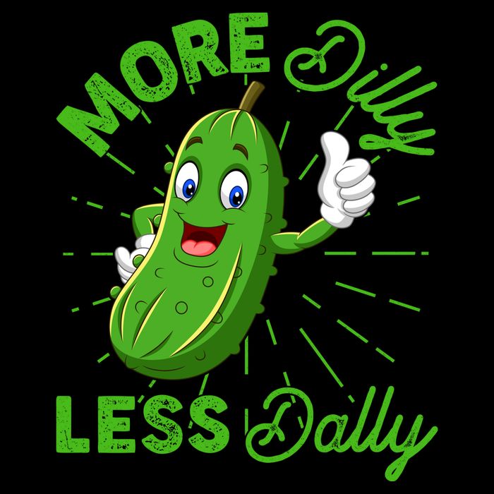 Funny Retro More Dilly Less Dally Pickle 16 in Basic Backpack