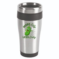 Funny Retro More Dilly Less Dally Pickle 16oz Travel Tumbler