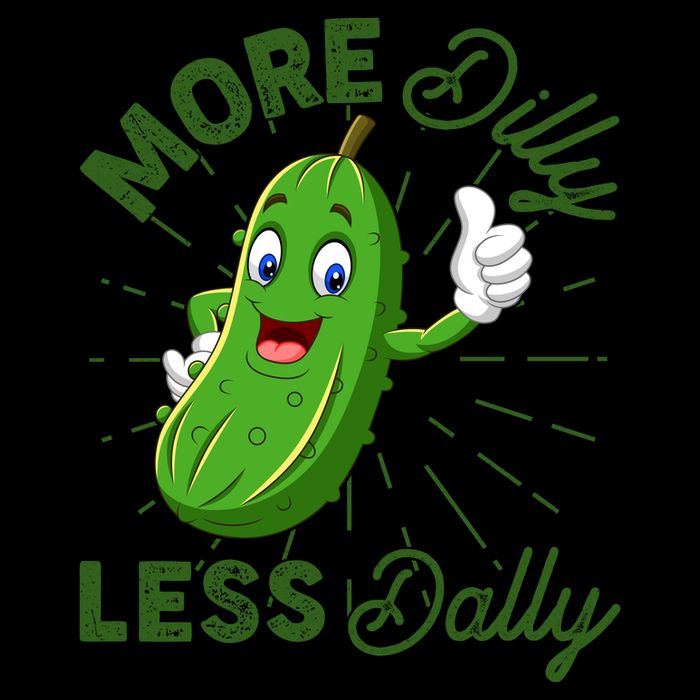 Funny Retro More Dilly Less Dally Pickle 16oz Travel Tumbler