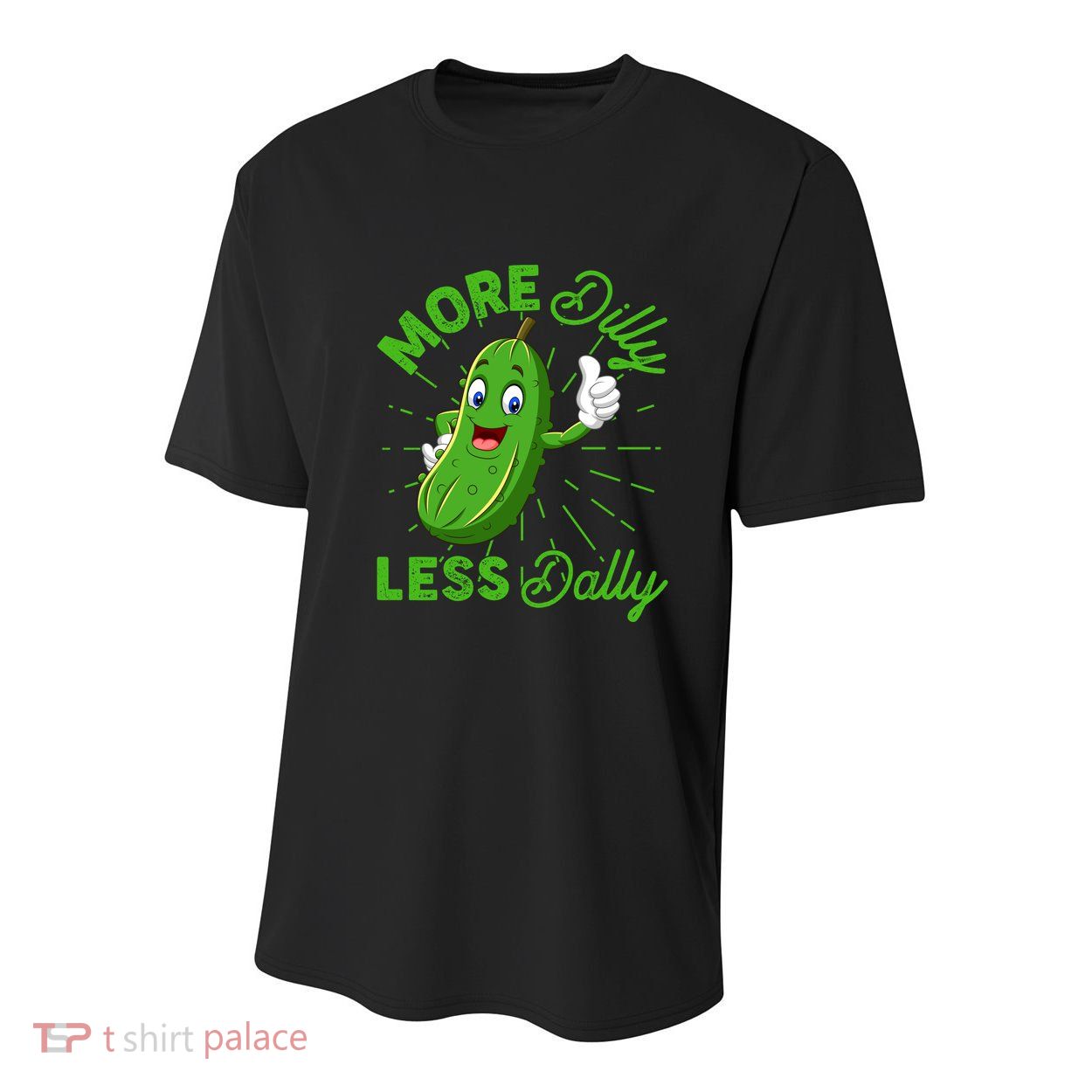 Funny Retro More Dilly Less Dally Pickle Youth Performance Sprint T-Shirt