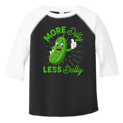 Funny Retro More Dilly Less Dally Pickle Toddler Fine Jersey T-Shirt