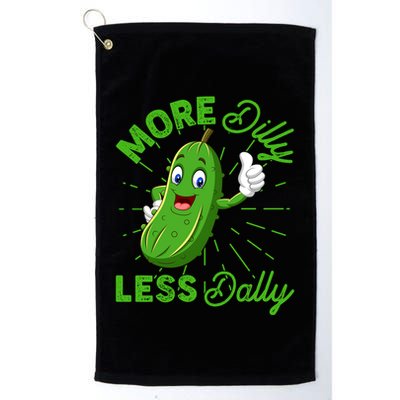Funny Retro More Dilly Less Dally Pickle Golf Towel
