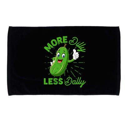 Funny Retro More Dilly Less Dally Pickle Microfiber Hand Towel