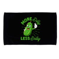 Funny Retro More Dilly Less Dally Pickle Microfiber Hand Towel