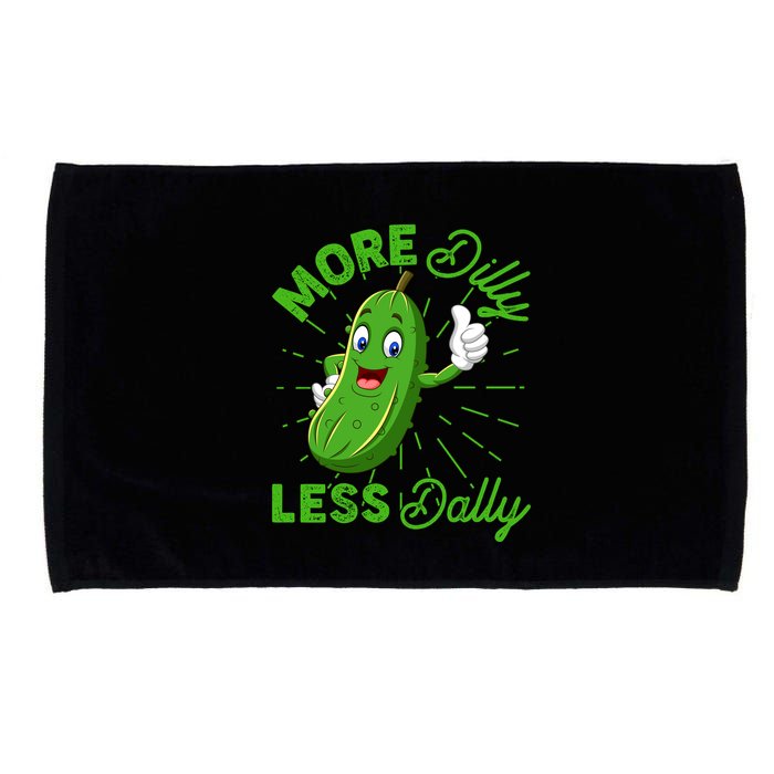 Funny Retro More Dilly Less Dally Pickle Microfiber Hand Towel