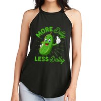 Funny Retro More Dilly Less Dally Pickle Women's Perfect Tri Rocker Tank