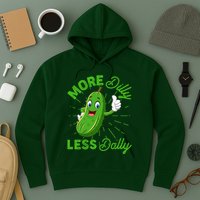Funny Retro More Dilly Less Dally Pickle Hoodie