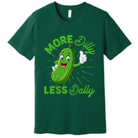 Funny Retro More Dilly Less Dally Pickle Premium T-Shirt